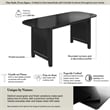 Bush Home Camille 71W Fluted Base Dining Table in Onyx Birch