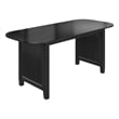 Bush Home Camille 71W Fluted Base Dining Table in Onyx Birch