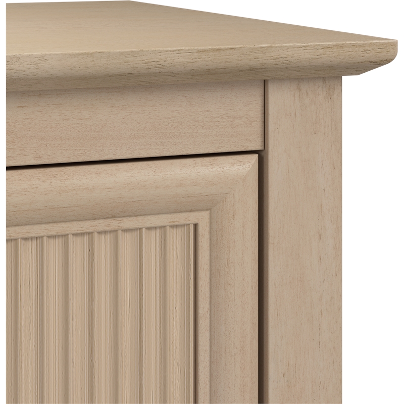 Bush Home Camille Fluted End Table with Drawer in Natural Birch