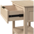 Bush Home Camille Fluted End Table with Drawer in Natural Birch