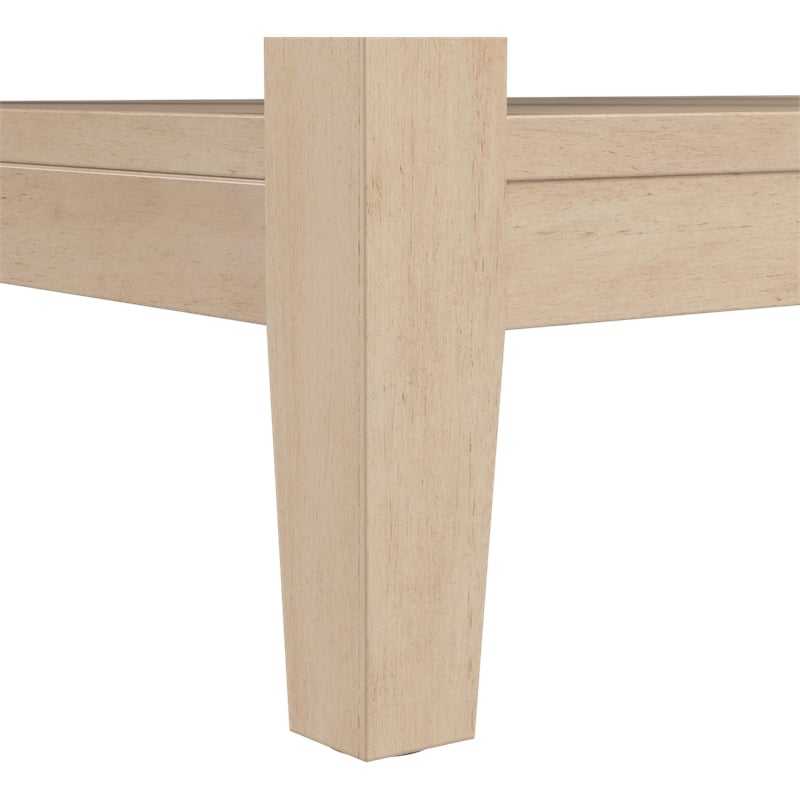 Bush Home Camille Fluted End Table with Drawer in Natural Birch