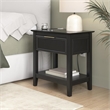 Bush Home Camille Fluted End Table with Drawer in Onyx Birch