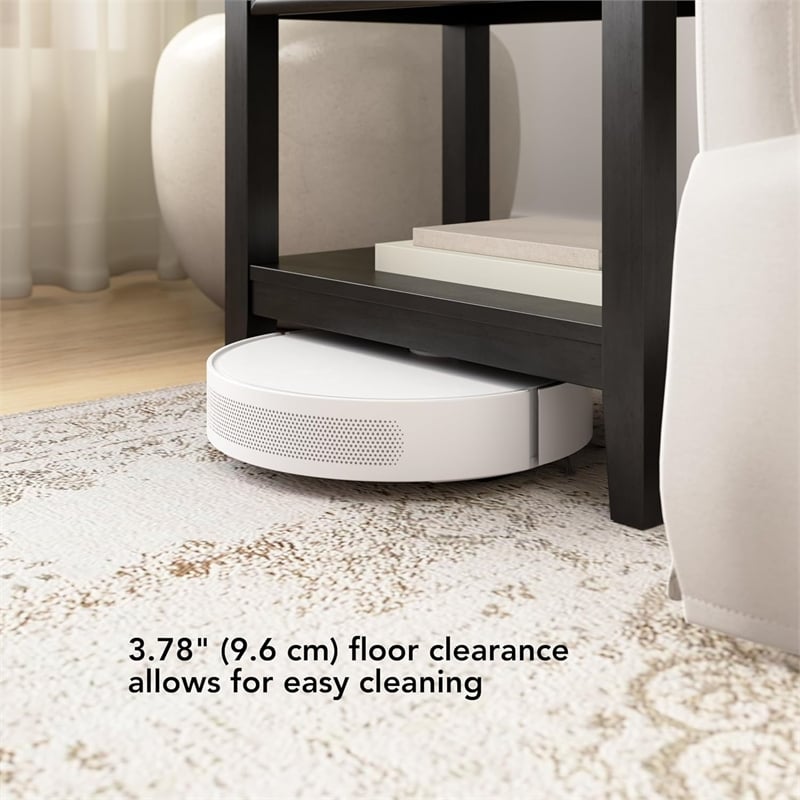 Bush Home Camille Fluted End Table with Drawer in Onyx Birch