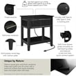 Bush Home Camille Fluted End Table with Drawer in Onyx Birch