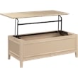 Bush Home Camille 47W Fluted Lift Top Coffee Table with Storage in Natural Birch
