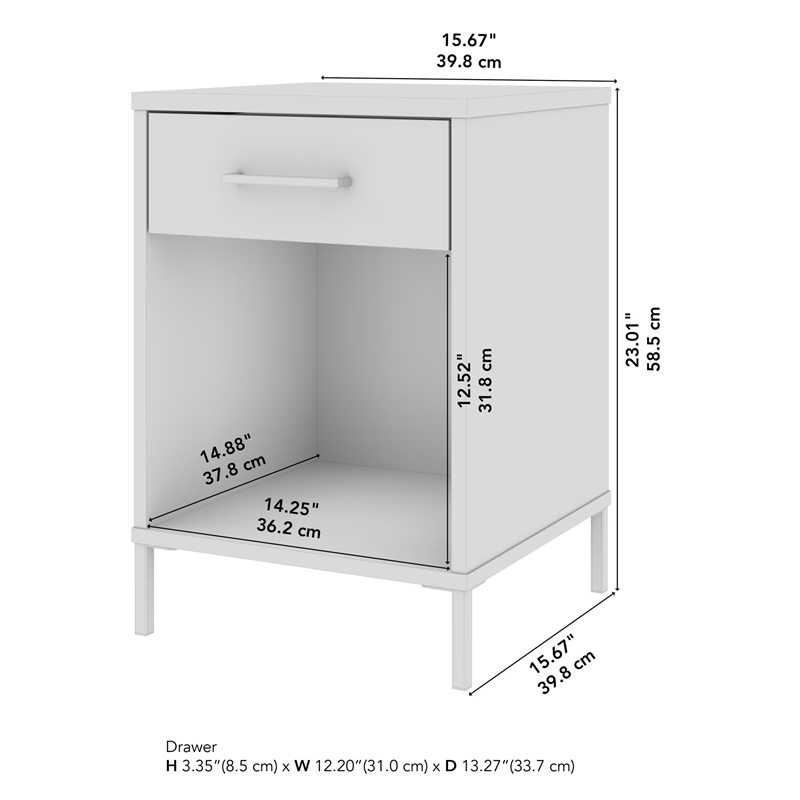 Bush Home Essence End Table in Black Stipple