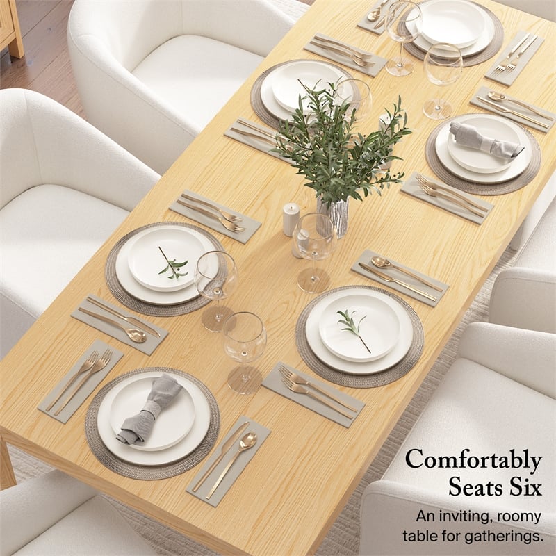 Bush Home Vera 70W Dining Table in Natural White Oak