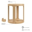 Bush Home Vera Round End Table in Natural White Oak