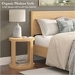 Bush Home Vera Round End Table in Natural White Oak