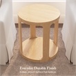 Bush Home Vera Round End Table in Natural White Oak
