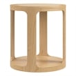 Bush Home Vera Round End Table in Natural White Oak