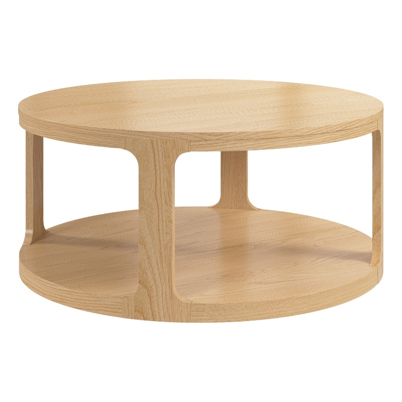 Bush Home Vera Round Coffee Table in Natural White Oak