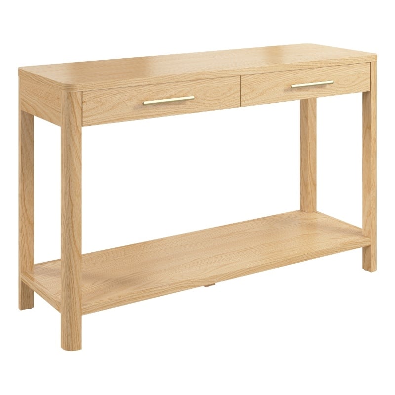 Bush Home Vera Console Table in Natural White Oak