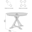 Bush Home West End 45W Round Trestle Dining Table in Burnished Brown & White
