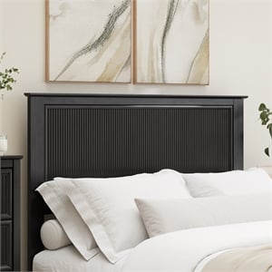 Bush Home Camille 65W Fluted Full / Queen Headboard in Onyx Birch