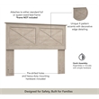 Bush Home Key West 65W Full / Queen Headboard in Washed Gray