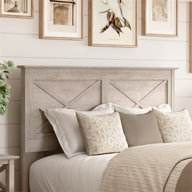 Bush Home Key West 65W Full / Queen Headboard in Washed Gray