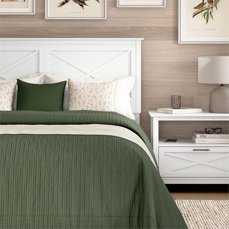 Bush Home Key West 65W Full / Queen Headboard in Pure White Oak