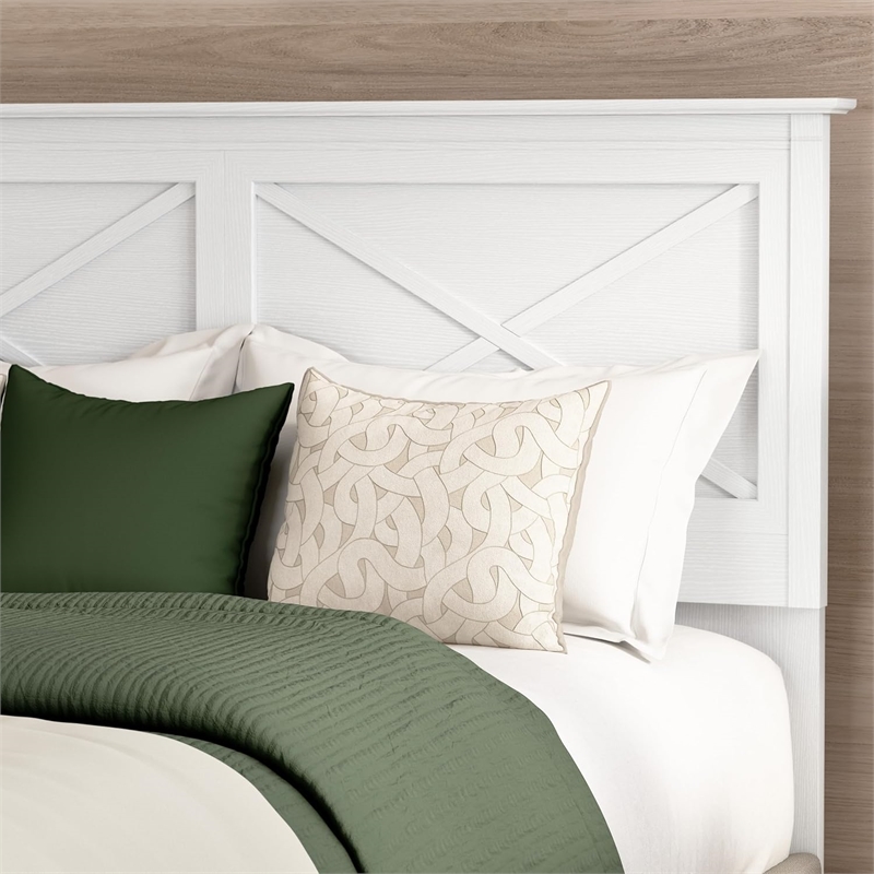 Bush Home Key West 65W Full / Queen Headboard in Pure White Oak