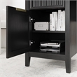 Bush Home Camille 54W Fluted Office Desk with Storage in Onyx Birch