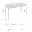 Bush Home Vera 54W Writing Desk in Natural White Oak