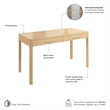 Bush Home Vera 54W Writing Desk in Natural White Oak