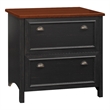 Bush Home Fairview 2 Drawer Lateral File Cabinet in Antique Black & Cherry