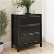 Bush Home Camille Fluted 3 Drawer Dresser in Onyx Birch