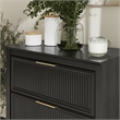 Bush Home Camille Fluted 3 Drawer Dresser in Onyx Birch