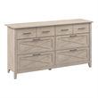 Bush Home Key West 6 Drawer Dresser in Washed Gray