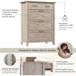 Bush Home Key West 4 Drawer Dresser in Washed Gray