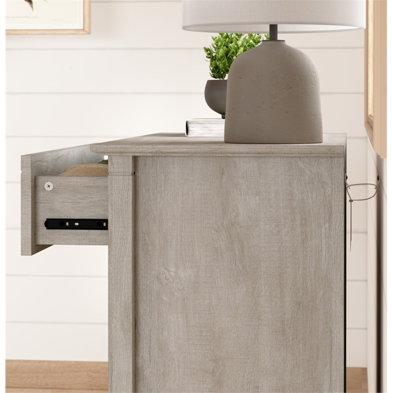 Bush Home Key West 4 Drawer Dresser in Washed Gray