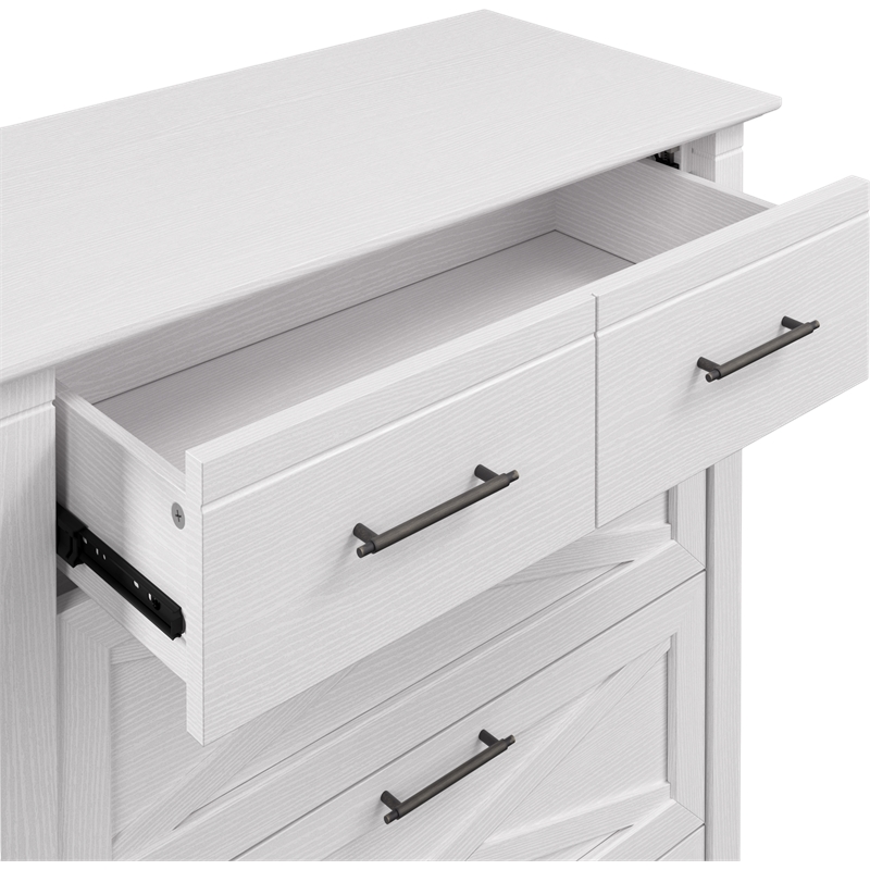 Bush Home Key West 4 Drawer Dresser in Pure White Oak