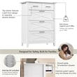Bush Home Key West 4 Drawer Dresser in Pure White Oak