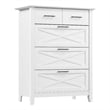 Bush Home Key West 4 Drawer Dresser in Pure White Oak