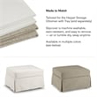 Bush Home Harper Slipcover for Bush Home Harper Storage Ottoman w/ Tray in Ivory