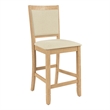 Bush Home Key West Dining Counter Height Bar Stool Upholstered with Cross Back