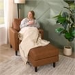 Bush Home Max 32W Accent Chair in Buffed Camel Vegan Leather