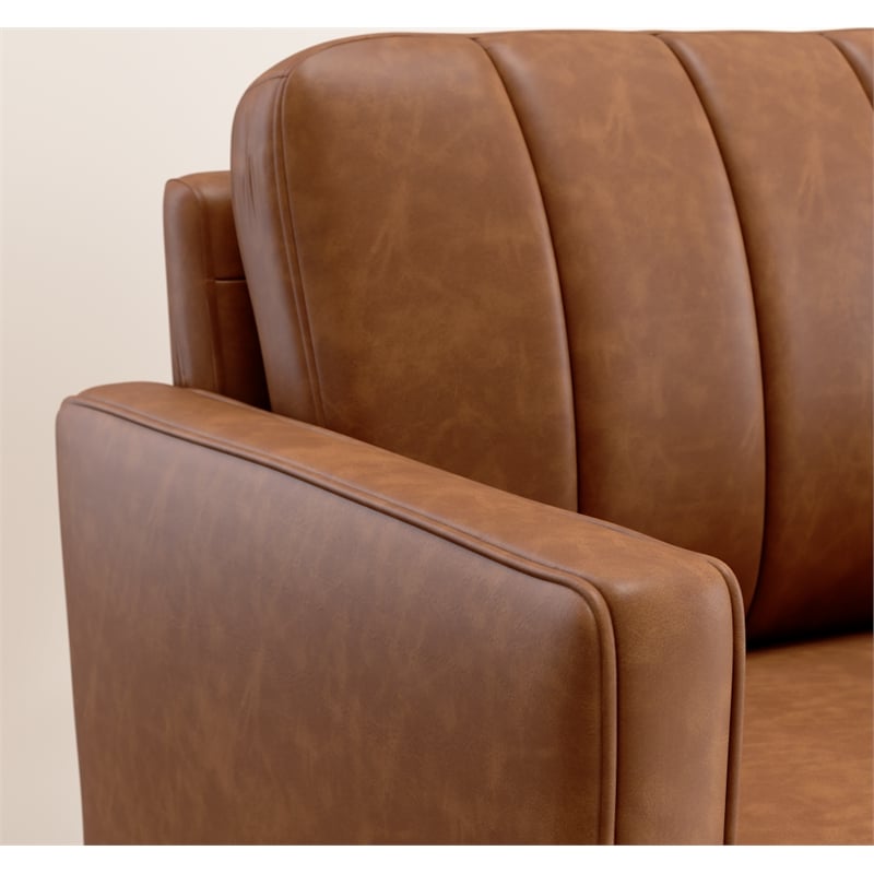 Bush Home Max 32W Accent Chair in Buffed Camel Vegan Leather