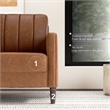 Bush Home Max 32W Accent Chair in Buffed Camel Vegan Leather