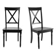 Bush Home Sterling Cross Back Dining Chairs - Set of 2 in Black