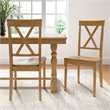Bush Home Sterling Cross Back Dining Chairs - Set of 2 in Natural Honey Brown