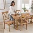 Bush Home Sterling Cross Back Dining Chairs - Set of 2 in Natural Honey Brown