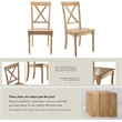 Bush Home Sterling Cross Back Dining Chairs - Set of 2 in Natural Honey Brown