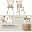 Bush Home Windsor High Back Spindle Dining Chairs - Set of 2 in Natural Honey