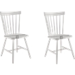 Bush Home Windsor High Back Spindle Dining Chairs - Set of 2 in White