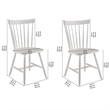 Bush Home Windsor High Back Spindle Dining Chairs - Set of 2 in White