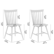 Bush Home Windsor High Back Spindle Dining Chairs - Set of 2 in White