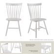 Bush Home Windsor High Back Spindle Dining Chairs - Set of 2 in White