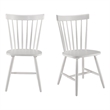 Bush Home Windsor High Back Spindle Dining Chairs - Set of 2 in White
